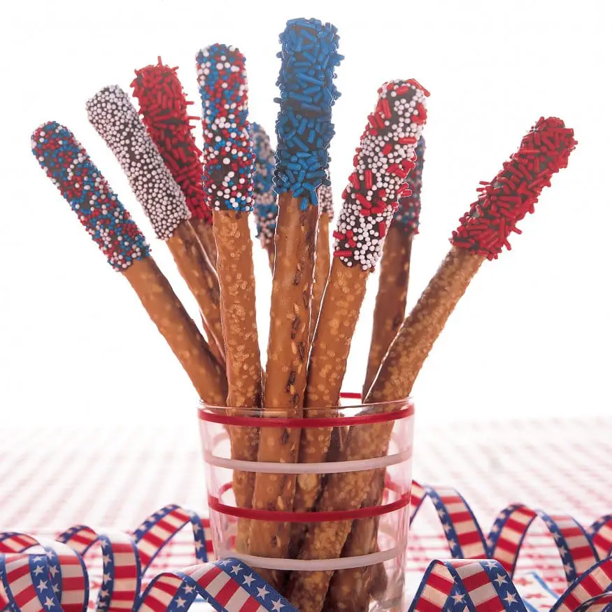 Hard Pretzel Sticks especiais para o 4th of July