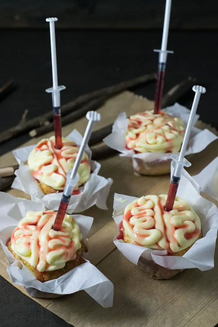 Receita de Halloween: Cupcake de Cérebro | Inglês Gourmet