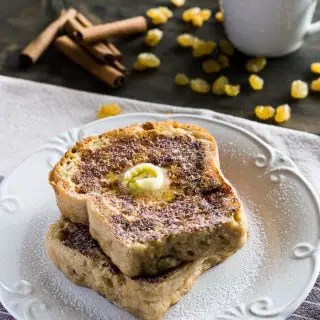 Receita de French Toast com Pão de Canela e Passas | Inglês Gourmet