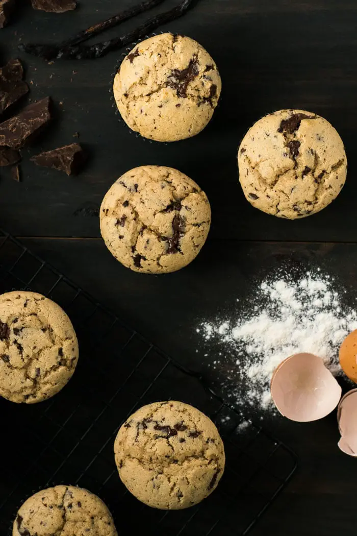 Muffins com pedaços de chocolate | Inglês Gourmet